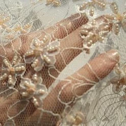 Vendor-unknown Peach Beaded Lace Newest Products