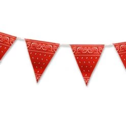 Vendor-unknown Red Bandana Pennant Banner