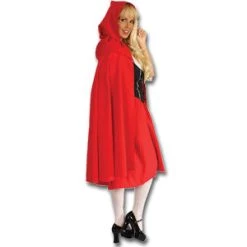 Vendor-unknown Accessories Red Hooded Cape