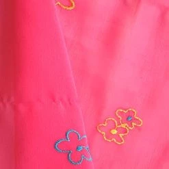 Vendor-unknown Pink Sheer With Yellow And Blue Flowers