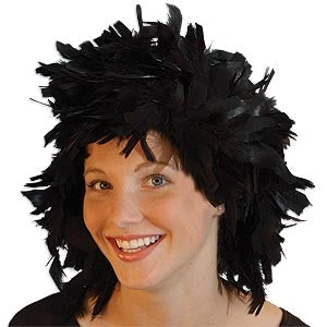 Vendor-unknown Patriotic Chandelle Feather Wig 1 Vendor-unknown Patriotic Chandelle Feather Wig