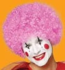 Paper Magic Group Solid Color Curly Clown Wig - Pink Newest Products