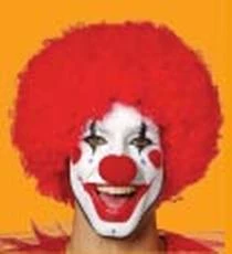 Paper Magic Group Solid Color Curly Clown Wig - Red Newest Products