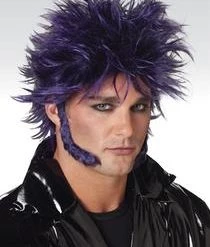 Paper Magic Group Newest Products Purple/Black Chops Wig W/Sideburns