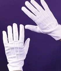Fun World Deluxe White Gloves With Snap