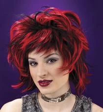 Fun World Newest Products Club Chic Wig - Red/Black