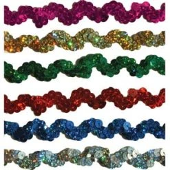 Vendor-unknown 1/2 Flat Spotlight Sequin Wave Trim (Non-Stretch) Newest Products