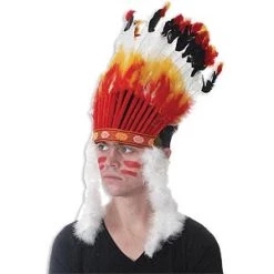 Vendor-unknown Big Chief Feather Headdress Feather Headpiece