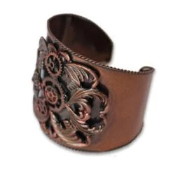 Steamworks Antique Look Copper Cuff - Steampunk Bracelet Collars And Cuffs
