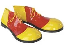 Pony Express Newest Products Deluxe Bozo Red And Yellow Adult Shoes