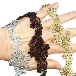 Vendor-unknown Corded & Bead Flower Trim