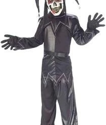 Fun World Black Twisted Jester Childs Costume