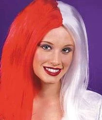 Fun World Naughty Or Nice Red/White Wig Newest Products