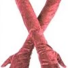 Fun World Newest Products Long Velvet Gloves - Burgundy
