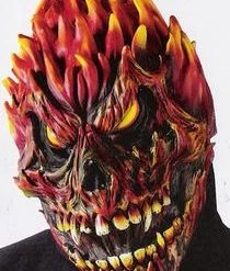 Fun World Newest Products Fire Skull Fearsome Face Mask