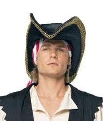 Leg Avenue Mens Pirate Hat With Gold Trim Newest Products