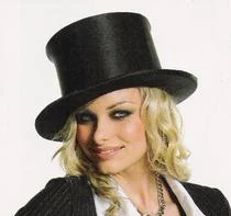 Leg Avenue Satin Black Pop-Up Top Hat