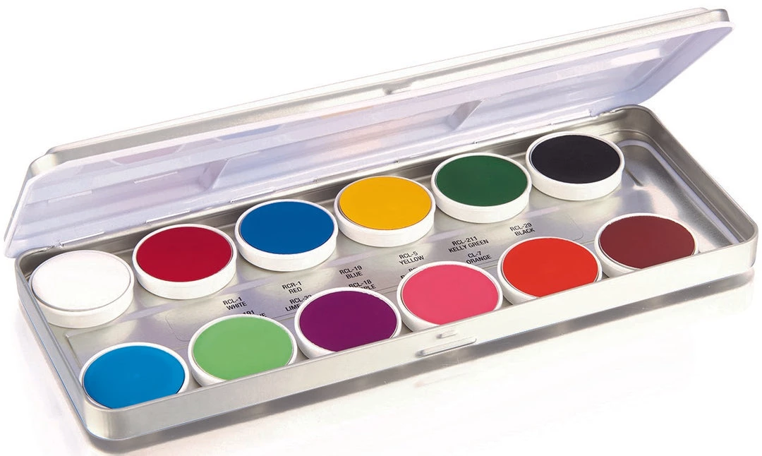 Theatre House Newest Products Master Creme Palette 1.69oz./48gm., 12 Colors (Metal Palette) - LKP-12 2 Theatre House Newest Products Master Creme Palette 1.69oz./48gm., 12 Colors (Metal Palette) - LKP-12