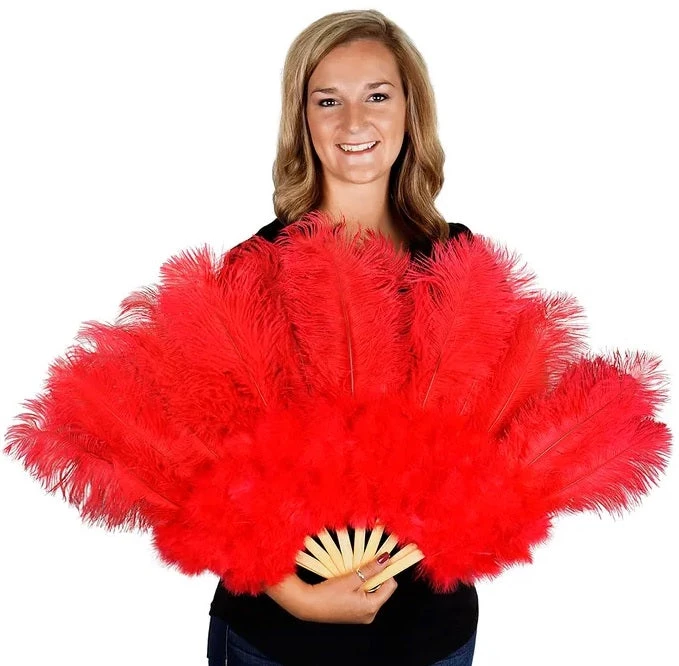 Zucker Feather Products Fans Ostrich Drab Fan 4 Zucker Feather Products Fans Ostrich Drab Fan