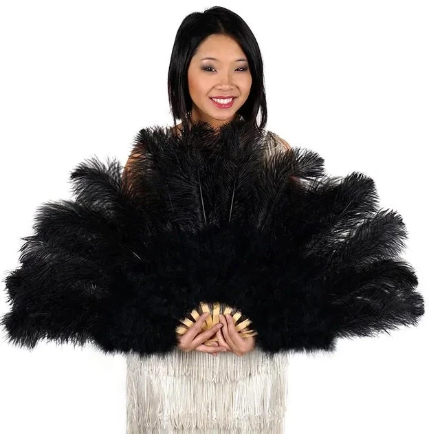 Zucker Feather Products Fans Ostrich Drab Fan 2 Zucker Feather Products Fans Ostrich Drab Fan
