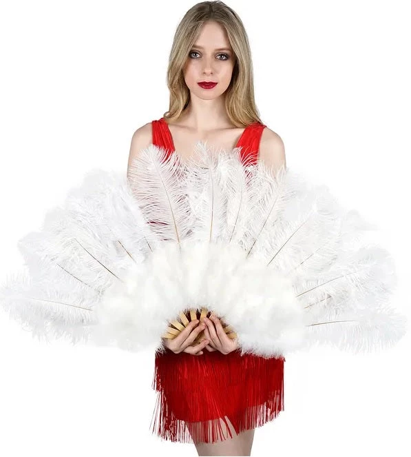 Zucker Feather Products Fans Ostrich Drab Fan 6 Zucker Feather Products Fans Ostrich Drab Fan