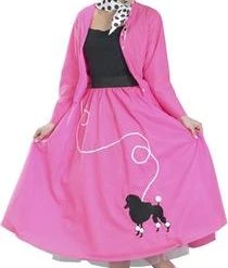 Pony Express Poodle Skirt And Sweater Adult Costume