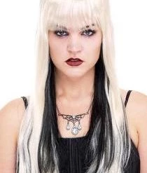 Paper Magic Group Goth Black And White Long Wig Newest Products