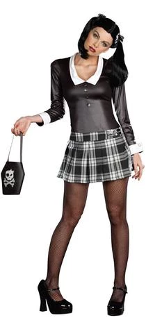 Dream Girl Sexy Gothic School Girl Costume 1 Dream Girl Sexy Gothic School Girl Costume