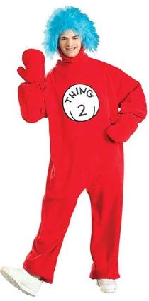 Rubies Thing 2 Adult Costume W/Wig 1 Rubies Thing 2 Adult Costume W/Wig