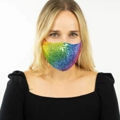 Zucker Feather Products Rainbow Feather Mask