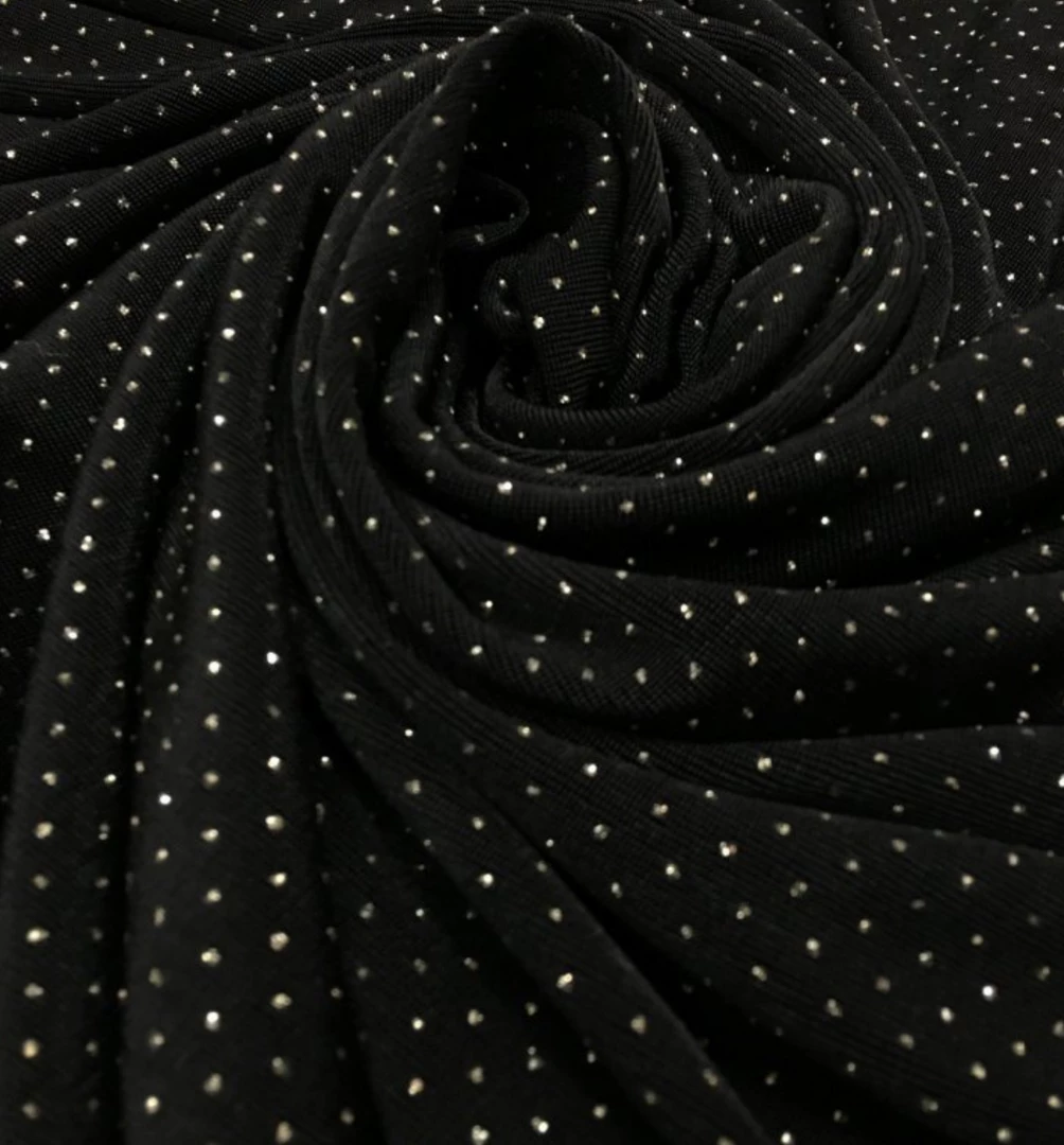 Triple Textile Slinky 2 Ways Stretch With Gold Glitter 1 Triple Textile Slinky 2 Ways Stretch With Gold Glitter