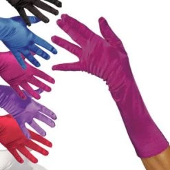 Vendor-unknown Accessories Satin Gloves Elbow