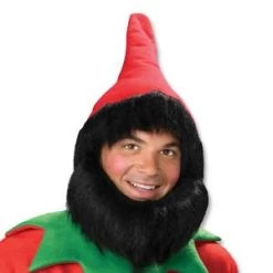 Vendor-unknown Elf Hat With Beard Set Beards And Mustaches