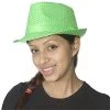 Vendor-unknown Dance Items Neon Sequin Fedora