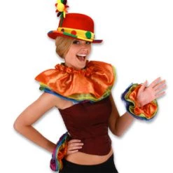 Vendor-unknown Clown Collar & Cuffs Set