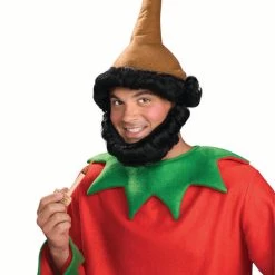 Theatre House Brown Elf Hat With Beard Beards And Mustaches