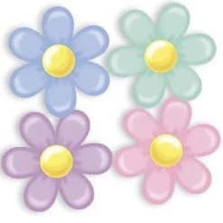 Vendor-unknown Retro Flower Cutouts