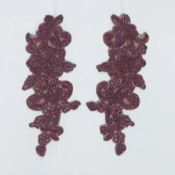 Theatre House Beaded Flower & Swirl Motif Applique