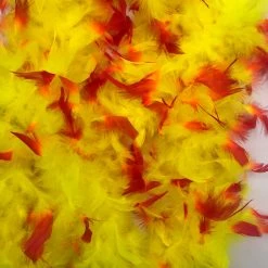 Zucker Chandelle Boa Ltwt Flourescent Yellow With Red Tips