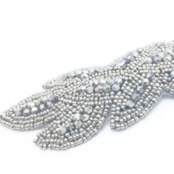 Fine Fabric Sales Newest Products Beaded Leaf Pattern Applique