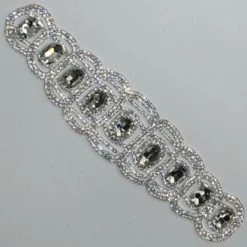 Fine Fabric Sales Newest Products Scallop Edge Rhinestone Applique