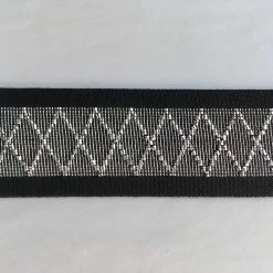 Vendor-unknown Elastic Stretch Black And Silver Trim Newest Products