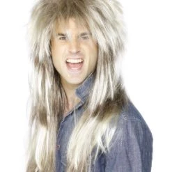 Theatre House Newest Products 80s Mega Mullet Wig, Blonde & Brown